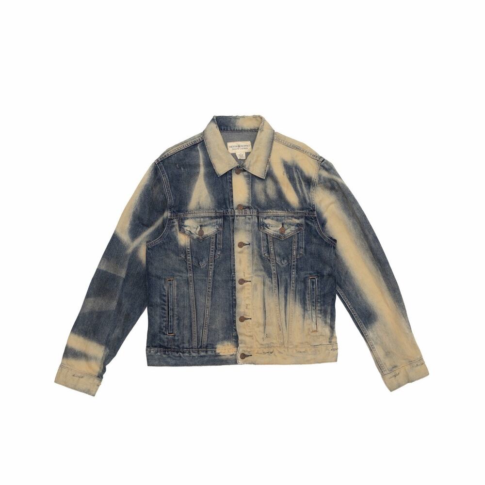 Ralph Lauren Denim & Supply American Eagle Distressed Denim Trucker Jacket L